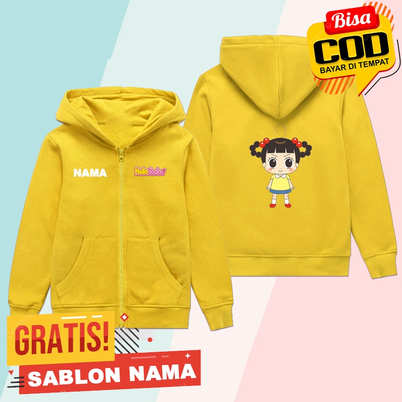 เสื้อแจ็คเก็ตมีซิปสําหรับเด็กพร้อม Choi Jadoo Hello Jadoo Motif - ซิปสําหรับเด็กชายและเด็กหญิง