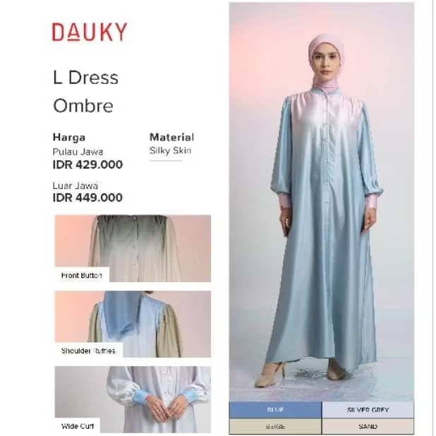 เสื้อผ้ากล้ามเนื้อผู้หญิง DAUKY FASHION L OMBRE DRESS