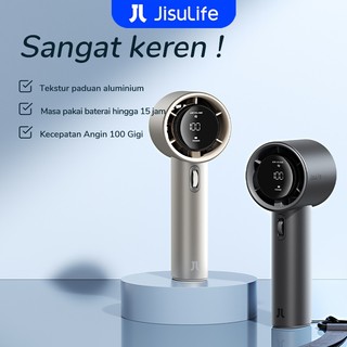 JISULIFE Pro1/1S Kipas Angin Portable 100 Level & High Speed Bodi Logam Tampilan Digital 5000mAh Cas Cepat Penuh 1.5 Jam Cocok Untuk Outdoor Travel & Olahraga