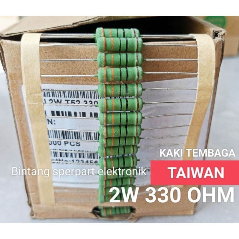 (10 ชิ้น) 2W 330 OHM TAIWAN RESISTOR COPPER LEGS 2WATT 330 OHM RESISTOR 2WATT 330 OHM RESISTOR TAIWA