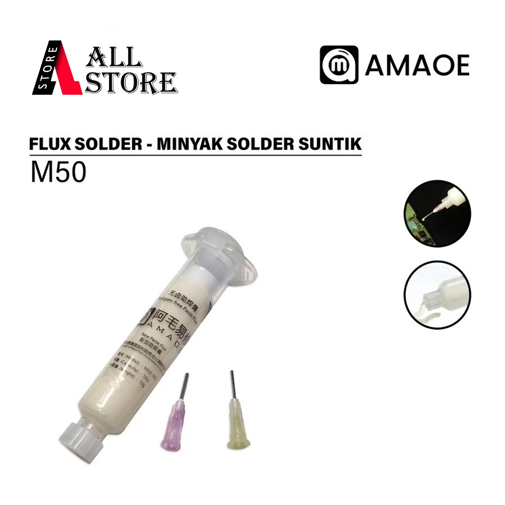 Amao M50 Flux Paste FLux Paste Solder Paste Flux Solder หัวเข็มฉีดยาปลายเข็ม FLUX amaoe Original