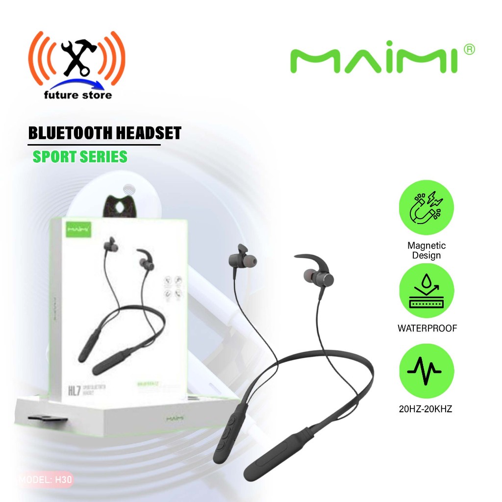 MAIMI HL7 หูฟังบลูทูธชุดหูฟัง V4.2 Magnetic Design เดิม