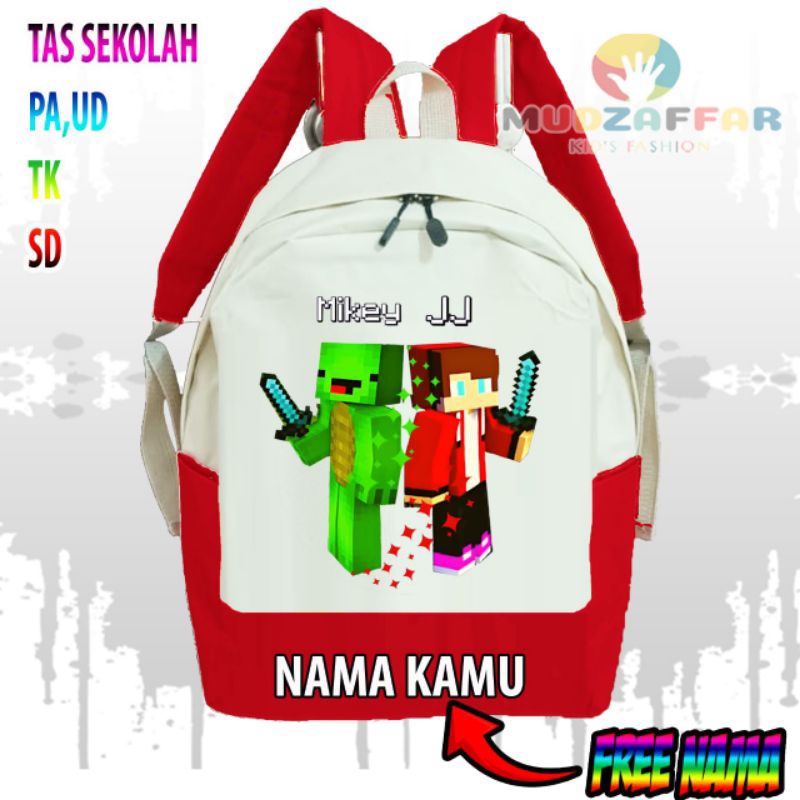MIKEY JJ BACKPACK สําหรับ KINDERGARTEN, PAUD, AND ELEMENTARY SCHOOL CHILDREN