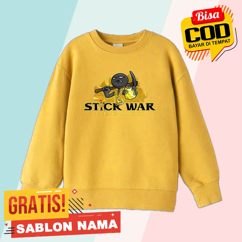 เสื้อสเวตเตอร์เด็ก Stick War / Boys & Girls Sweater Jacket Custom Name Stick War