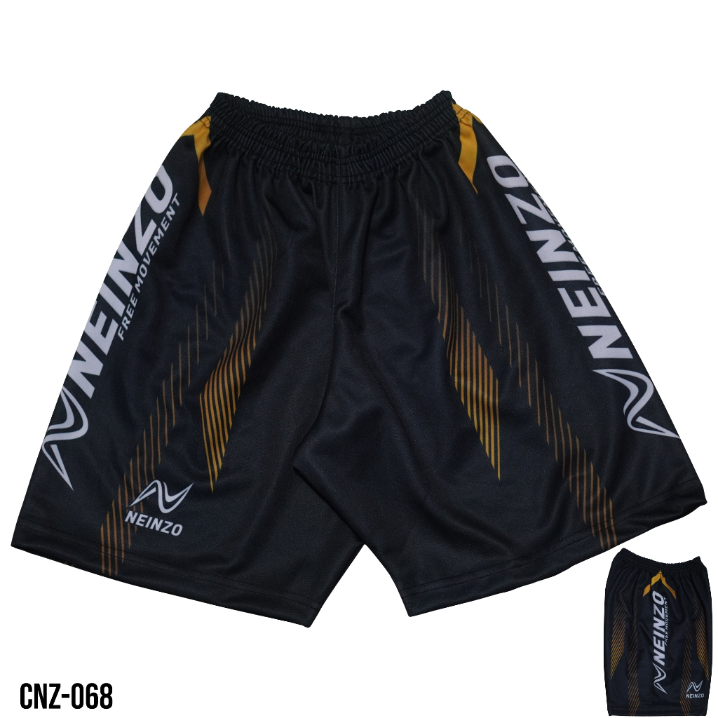 กางเกงสีดําทองพิมพ์ลาย Neinzo กางเกงวอลเลย์บอลดั้งเดิม CNZ-068