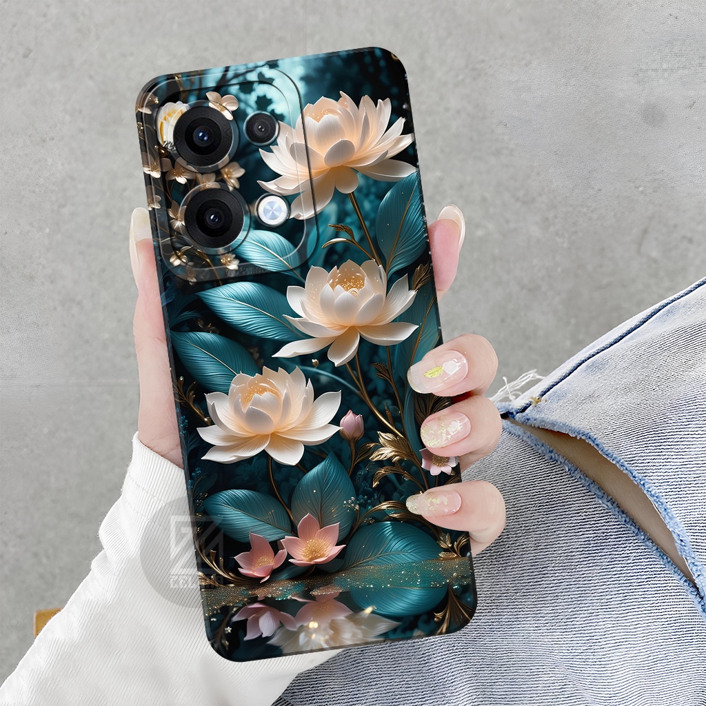 เคส HP ใหม่ล่าสุด OPP RENO 13 5G - เคสดอกไม้แฟชั่น - เคส OPPO RENO 13 5G Softcase - กล้อง Pro - เคส 
