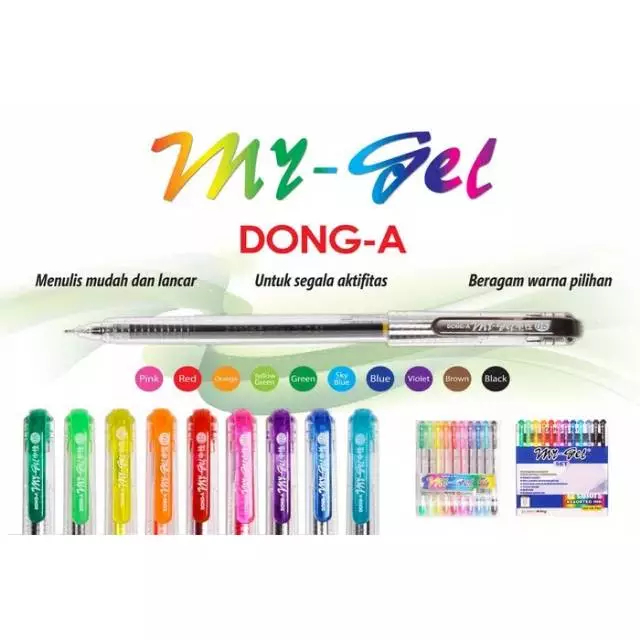 [ 1 ชุด ] MY-GEL DONG-A KOREA PEN 10 COLORS 0.5mm / MY-GEL DONG-A KOREA PEN 12 COLORS 0.5mm
