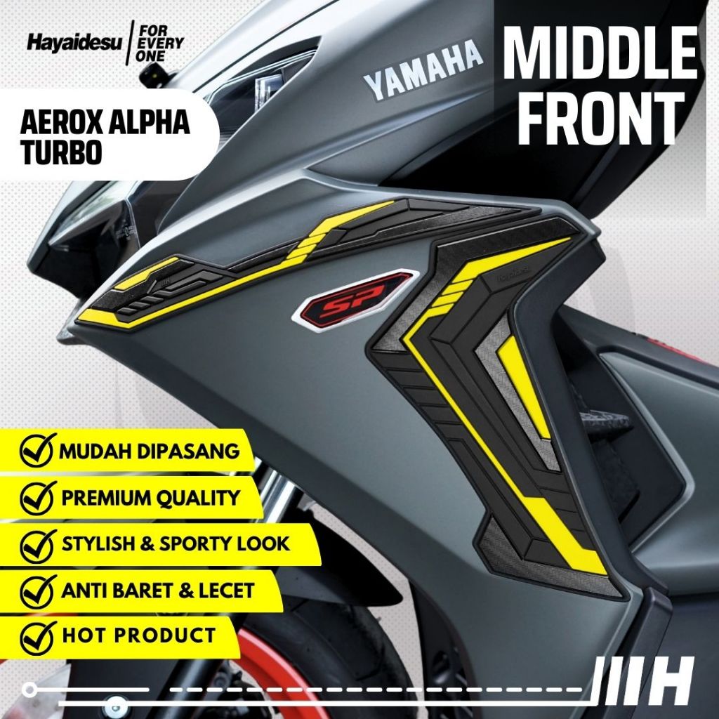 Yamaha AEROX ALPHA (Standard/Cyber City/Turbo) ตัวป้องกันหน้าจอ MIDDLE ฝาครอบด้านหน้า Hayidesu
