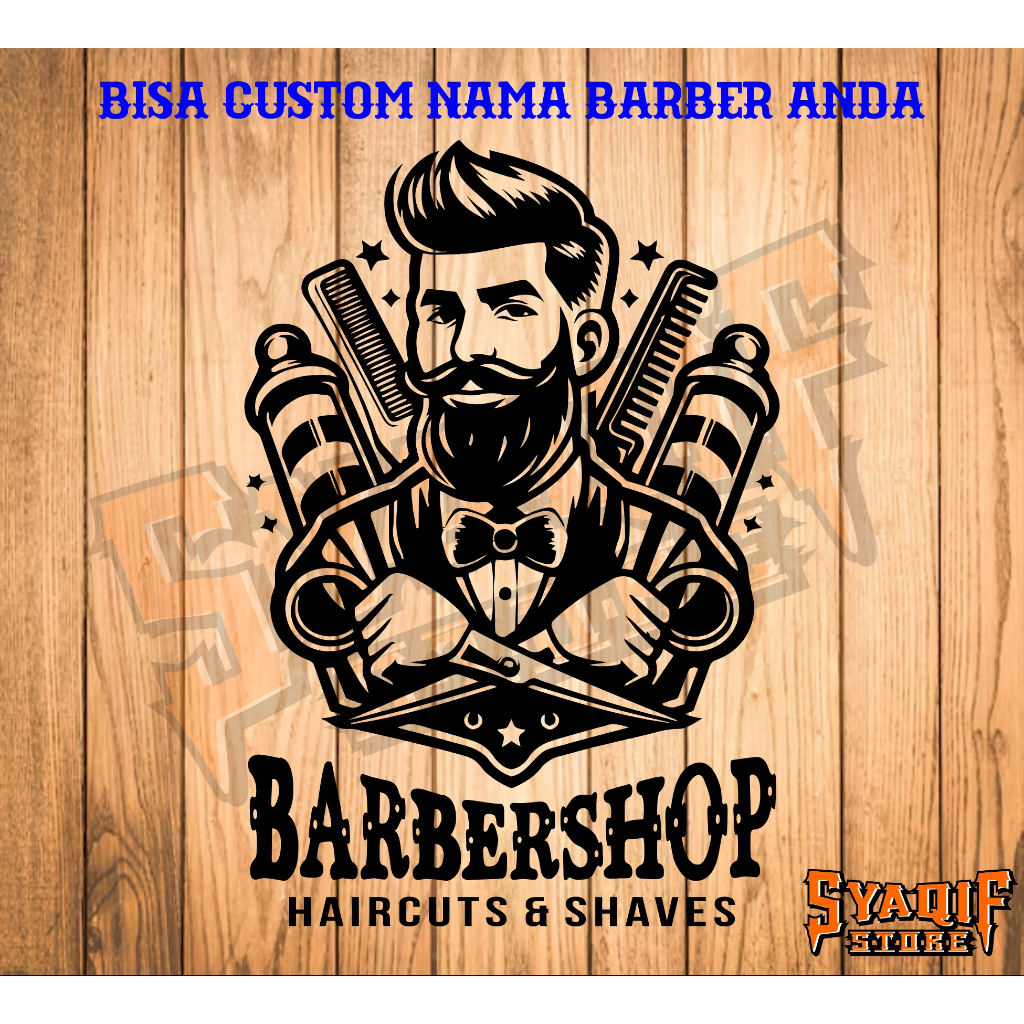 BARBER SHOP BARBERSHOP สติ๊กเกอร์ตัดผม
