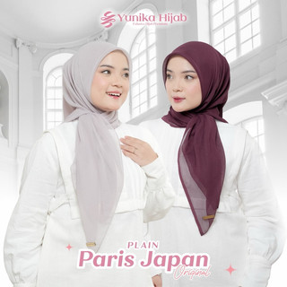 Yunikahijab - Hijab Plain Paris Japan Original | Hijab Segi empat Paris Japan Premium | Paris Japan