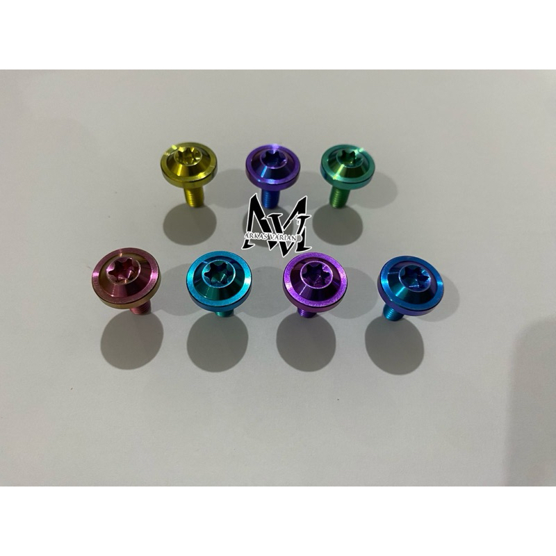 [TITANIUM] BIG HEAD TITANIUM BOLT M6x15 M6x20 GRADE 5 VIETNAM