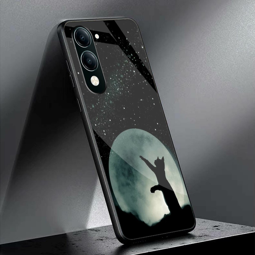 HP Glitter Glass เคสโทรศัพท์สําหรับ Vivo Y04 Y04T - Infinix Vivo Y04 Y04T เคสโทรศัพท์ - K34