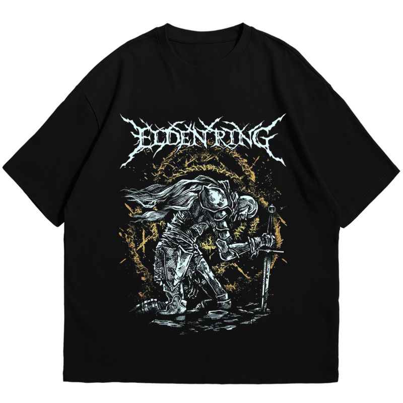 เสื้อยืดสไตล์โลหะ ELDEN RING | เสื้อยืด GAME | ผ้าฝ้ายพรีเมี่ยม