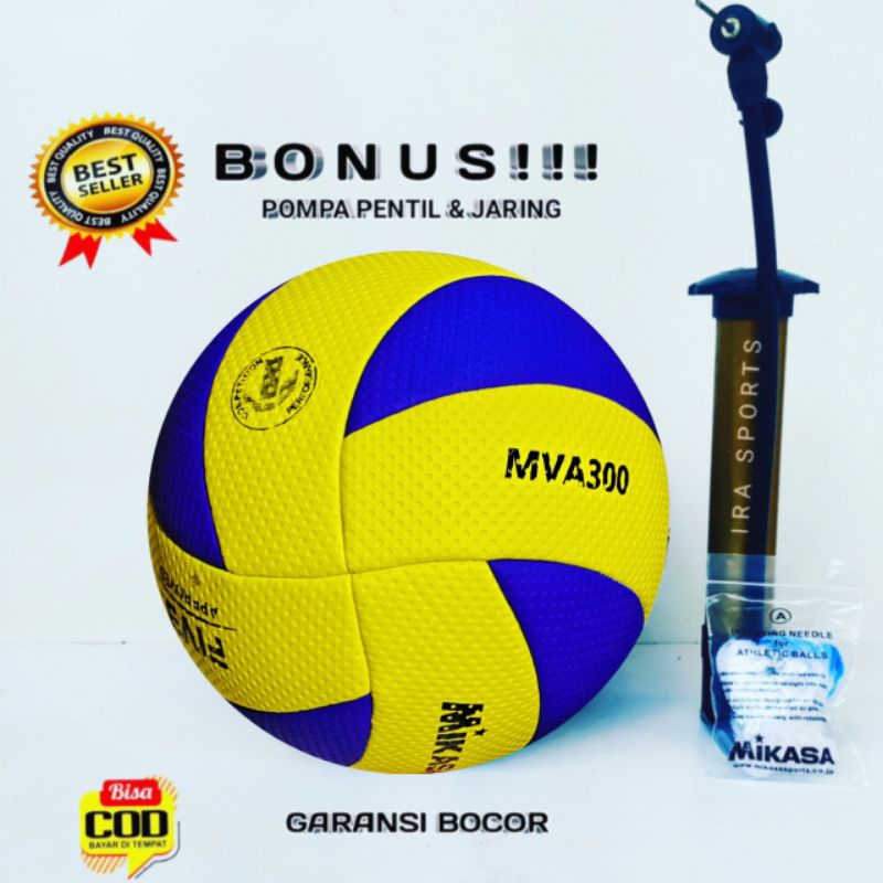 Mikasa Volleyball Mva 300 Size 5 Vu Material Complete Package