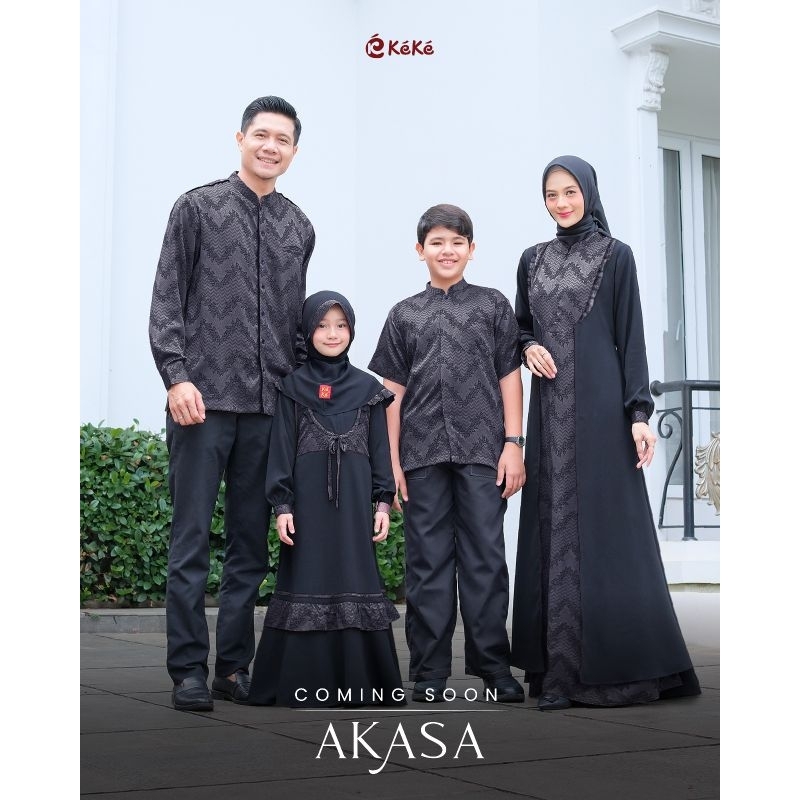 FAMILY SARIMBIT SET EID 2025 KEKE ORIGINAL ใหม่ล่าสุด AKASA BLACK