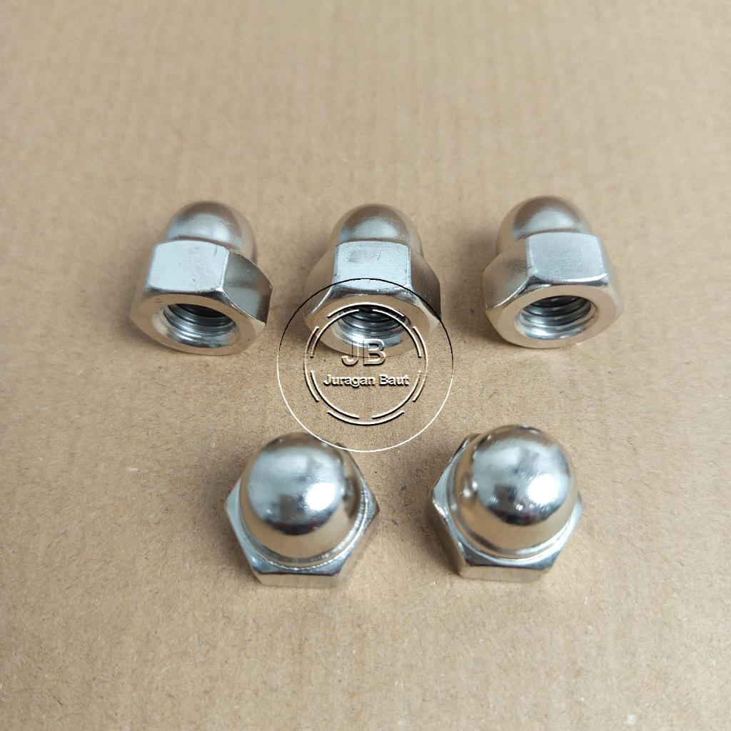 KEY HAT NUT 19 M12 NEKEL NICKEL PITCH DRAT 1.75