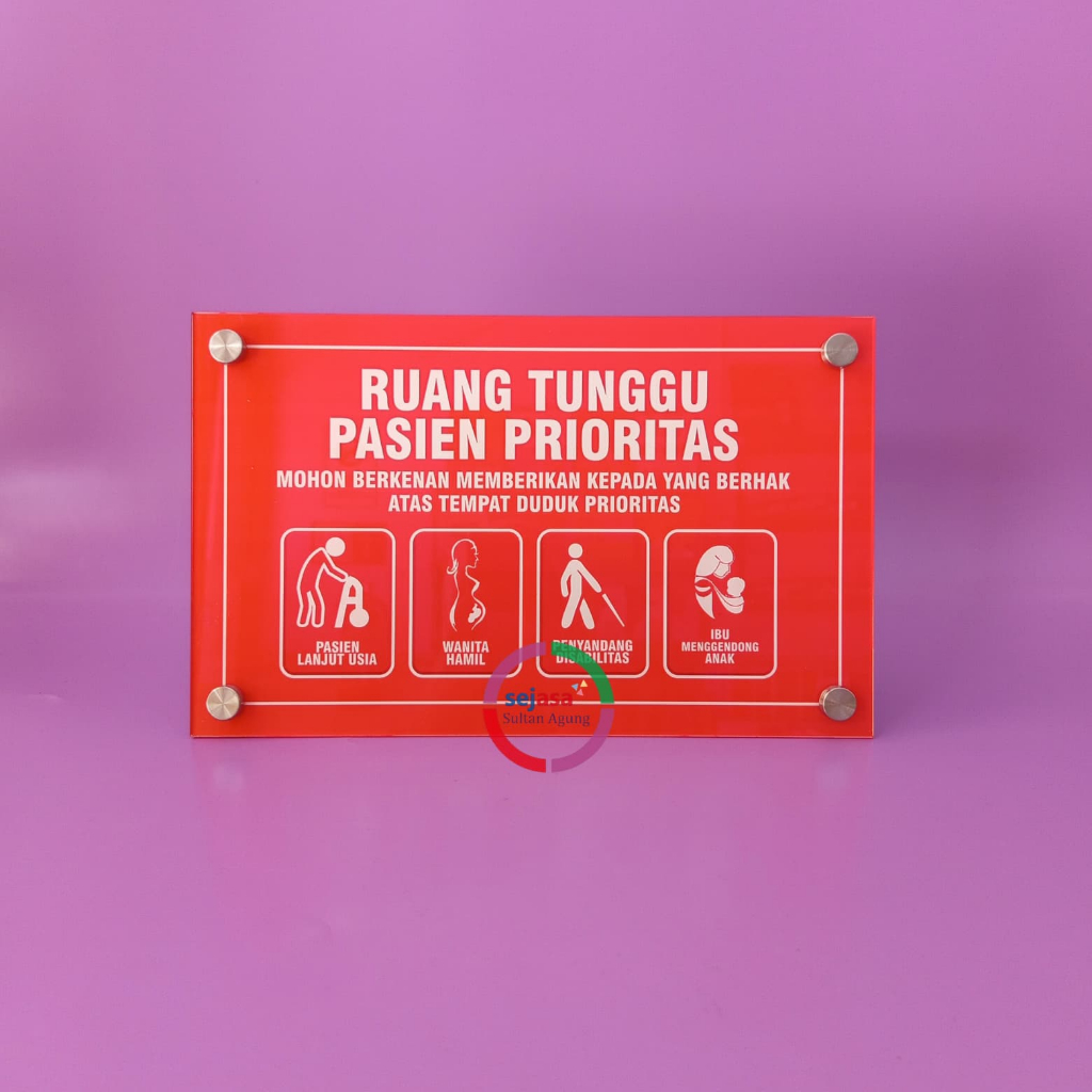กระดานอะคริลิคผู้ป่วย Priority | เครื่องหมายที่นั่งผู้ป่วย Priority