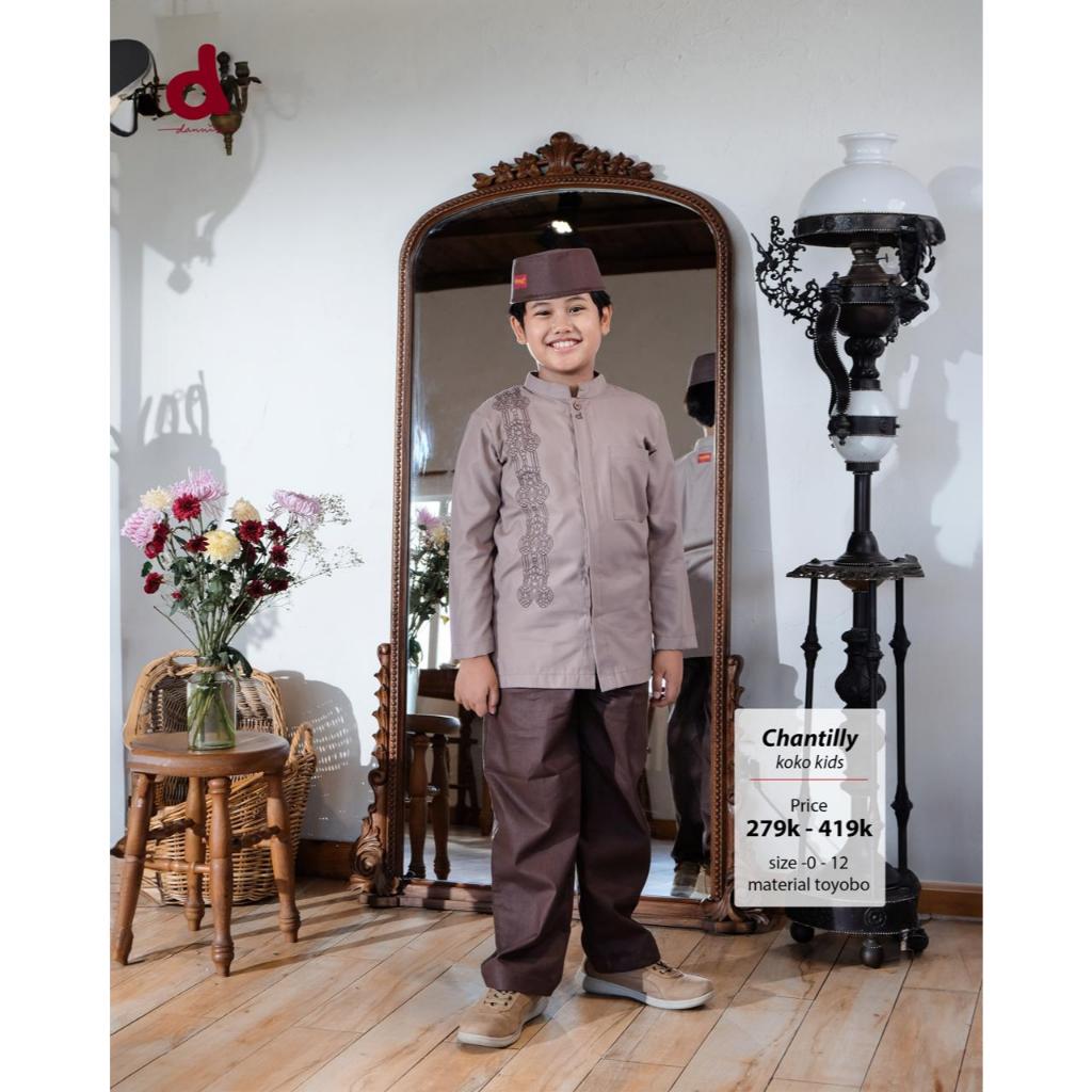 ล่าสุด Dannis Koko Childrens Sarimbit Couple Family Clothes D CHANTILLY Size 6, 8, 9, 10, 11, 12
