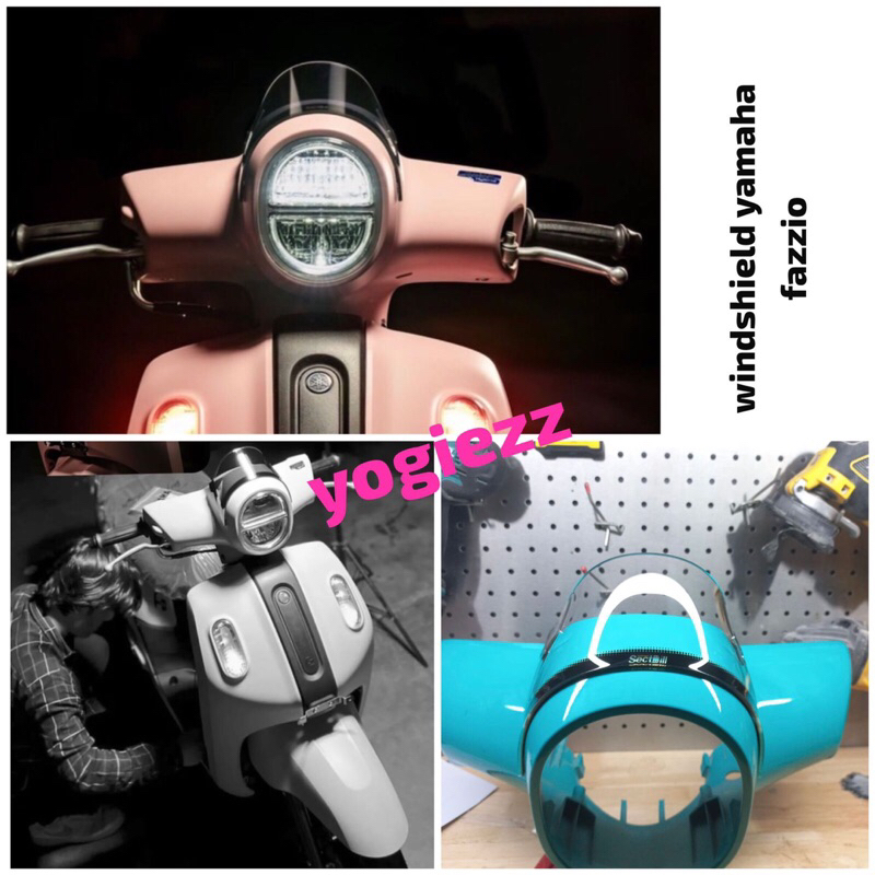 กระจกyamaha Fazzio sport screen fazio visor ชิวหน้า ชิวหน้า Fazzio sectbill เดิม