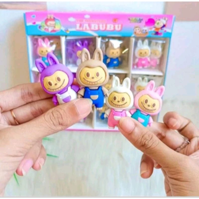 Miniature Labubu Eraser 3D Labubu Eraser Clothes Labubu Eraser Single