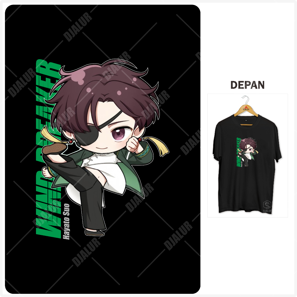 Hayato Suo Bofurin Wind Breaker SMA Furin เสื้อยืดอะนิเมะญี่ปุ่นผ้าฝ้ายพรีเมี่ยมหวี 30s Djalur เสื้อ