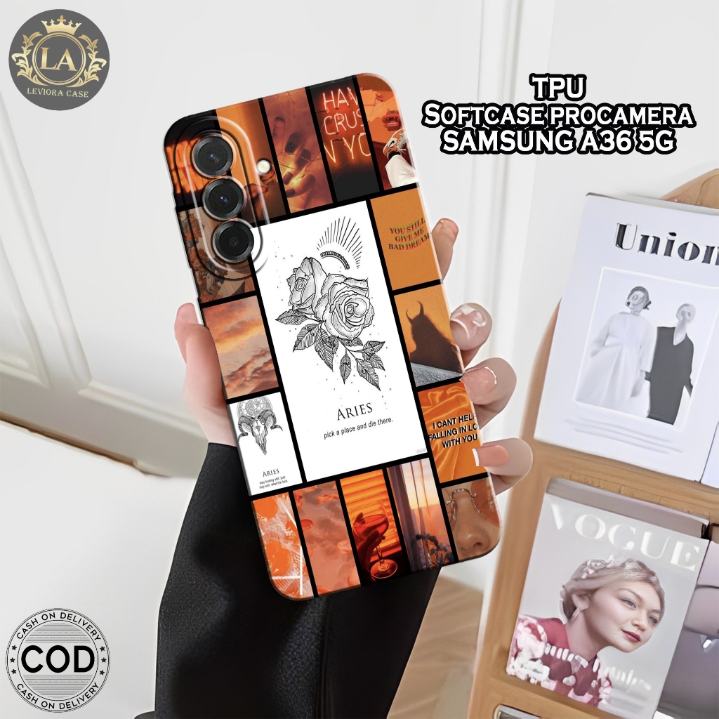 เคส HP ล่าสุด SAMSUNG A36 5G - เคส Leviora - เคส Zodiac แฟชั่น - เคส SAMSUNG A36 5G Softcase - เคสกล