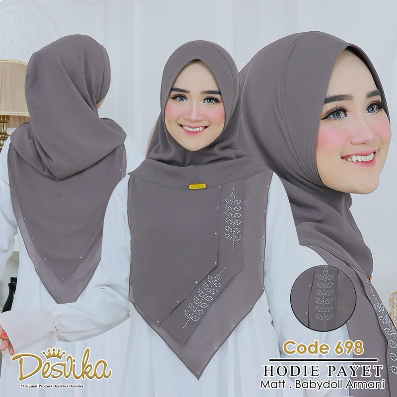 ฮิญาบสําเร็จรูป DC 698 Hoodie ceruty Babydoll premium by Desvika hijab สําหรับผู้หญิงมุสลิมผู้ใหญ่
