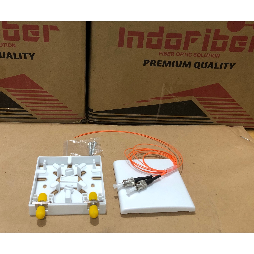 FO 2 core ST Multimode OM2 Rosette - Fiber Optic Rosette - FO Rosette