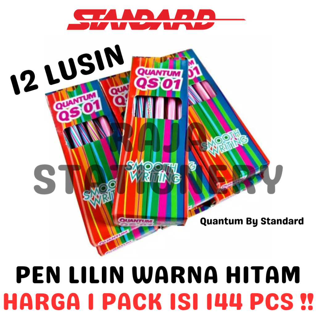 LILIN QUANTUM BALL PEN BY STANDARD BLACK BLACK SCREW WAX PEN QS01 QUANTUM STANDARD QS-01 กล่องแพ็ค G