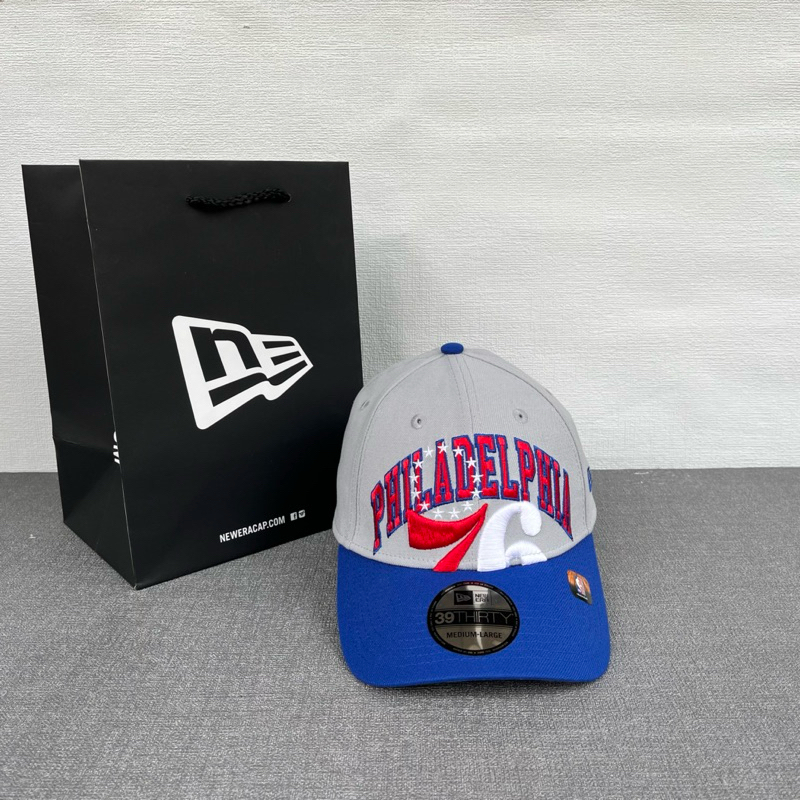 NEW ERA FITTED 39Thirty PHILADELPHIA 76ers หมวกอย่างเป็นทางการดั้งเดิม