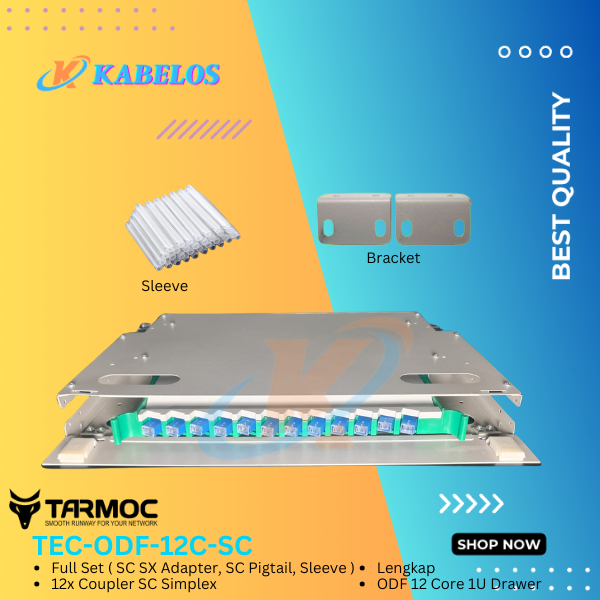ไฟเบอร์ออปติก ODF/OTB 12 Core SC Complete Rackmount | ODF 12C SC