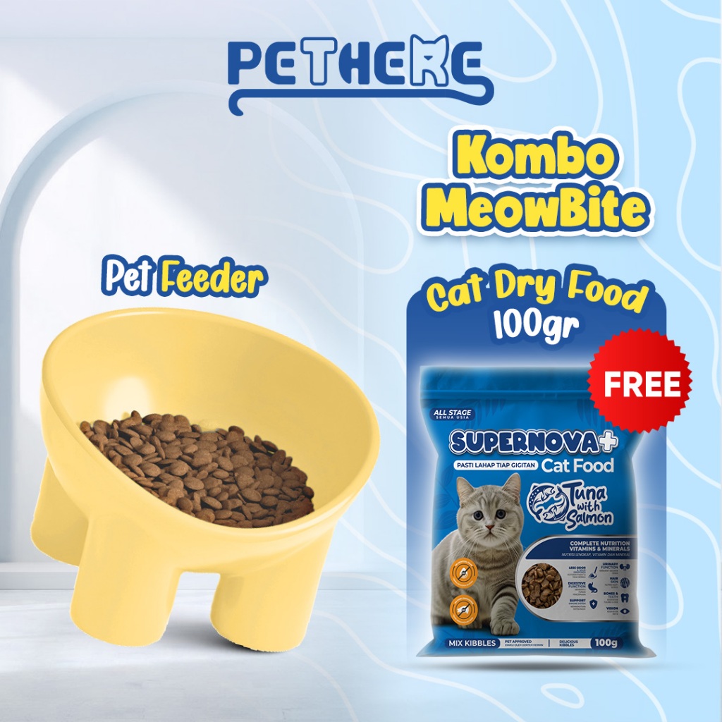 PET THERE Combo MeowBite / อาหารแมว / Salmon & Tuna อาหารแมวแบบแห้ง