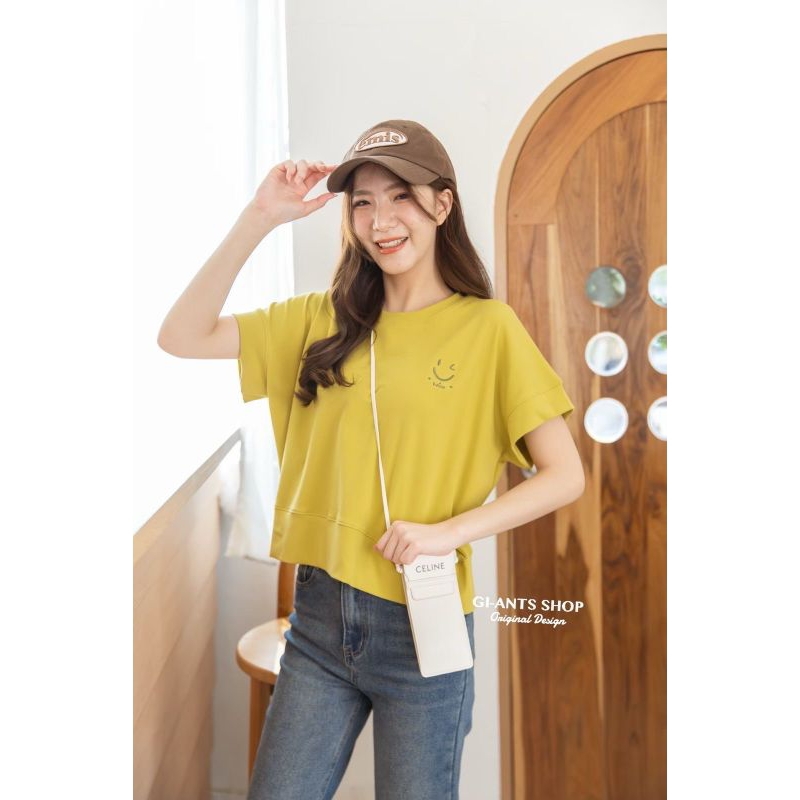 [LC] GI-ANTS 992 เสื้อยืด OVERSIZE NICE SMILE IMPORT BKK