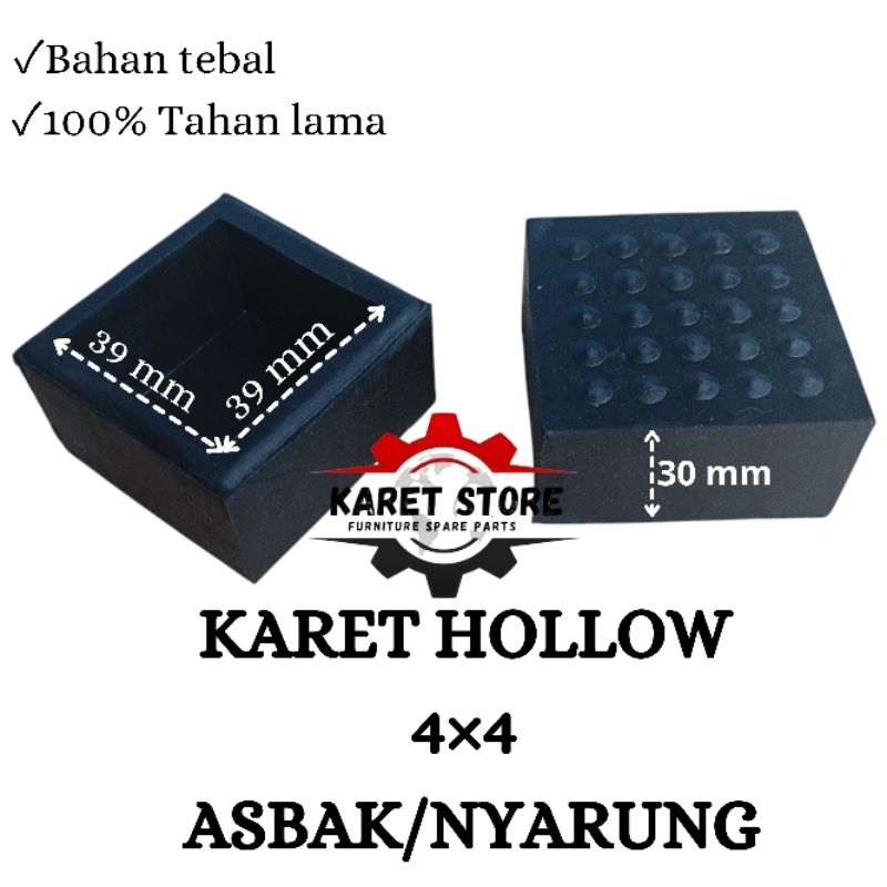 HOLLOW RUBBER 4x4 NYARUNG/RUBBER BASE/RUBBER HOLLOW/RUBBER IRON FOOT BASE / IRON HOLLOW FOOT