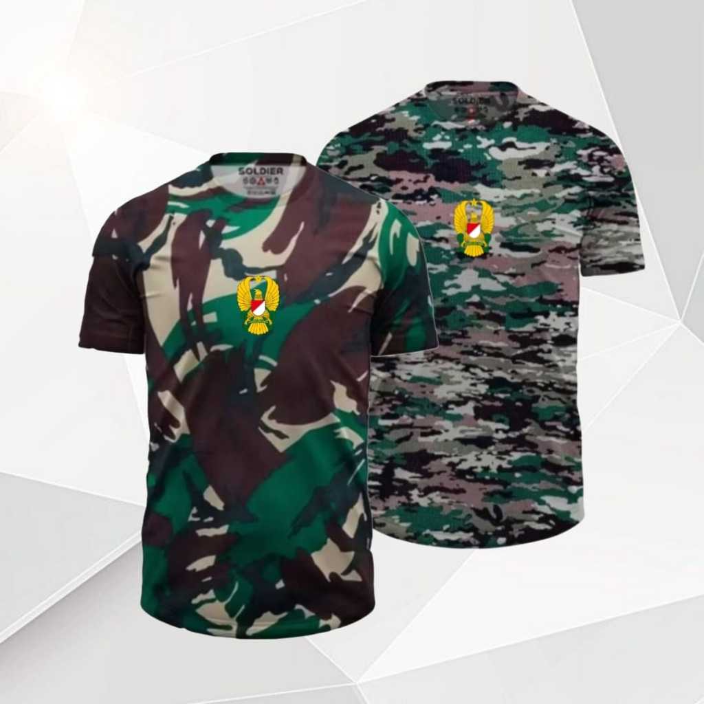 TNI AD Logo Camouflage Dry Fit T-Shirt - เสื้อผ้ายุทธวิธีอเนกประสงค์และมีสไตล์
