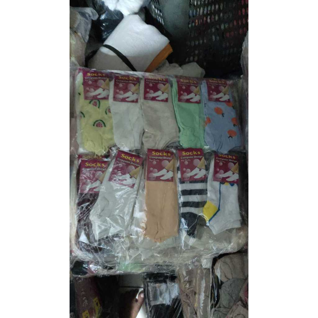 (NEWS 3 ถึง 12 PAIRS) ADULT ANKLE SOCKS, PICTURES/PLAINS || ผู้หญิง