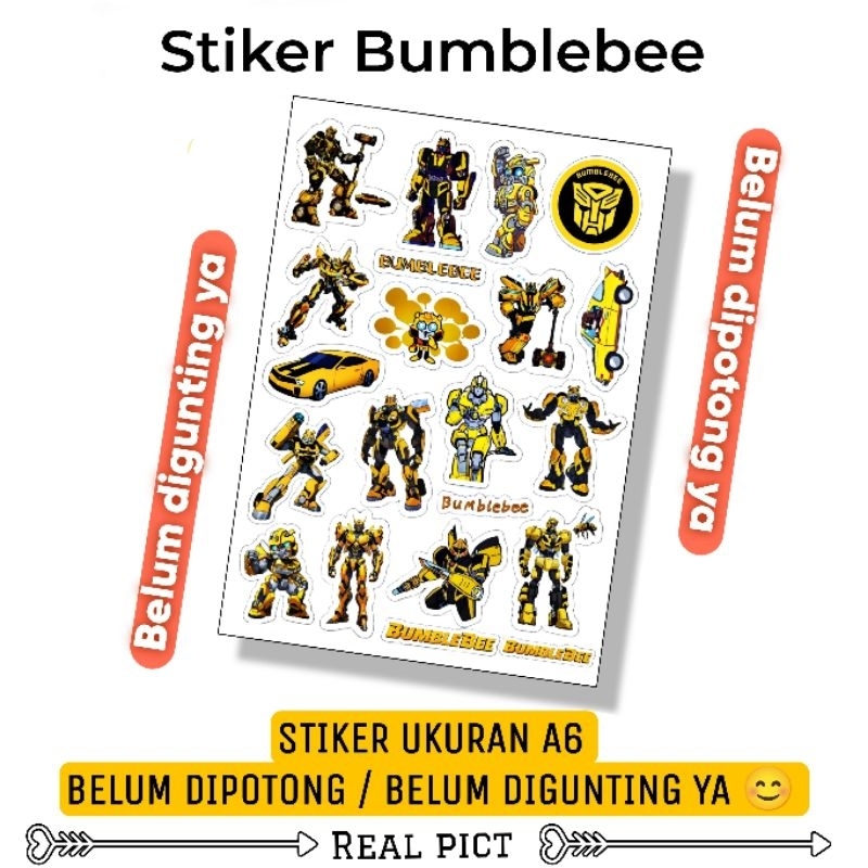 BUMBLEBEE STICKERS / UNUTTED VINYL STICKERS A6 SIZE / BUMBLEBEE STICKERS / CUTE CHARACTER STICKERS