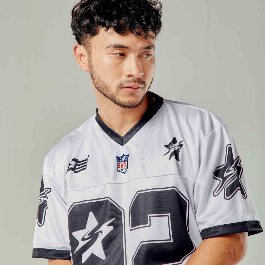 SAINT CULTURE / GLORY สีขาว 92 / JERSEY VINTAGE OVERSIZE RUGBY RETRO STREETWEAR Y2K BOXY