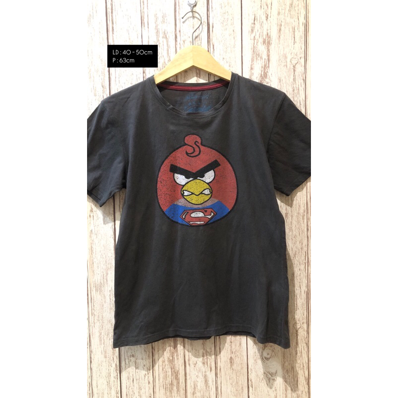 [B078] เสื้อยืดผู้หญิงผู้ชาย Preloved ANGRY BIRD