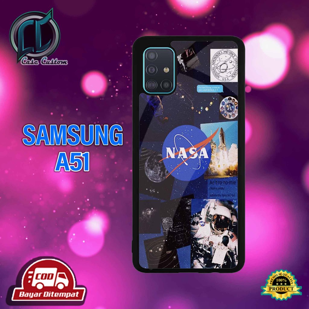SAMSUNG A51 Case สามารถใช้สําหรับโทรศัพท์ทุกประเภท ยัง [NASA Motif] _เคสเงาล่าสุด _เคสแบบกําหนดเอง_H