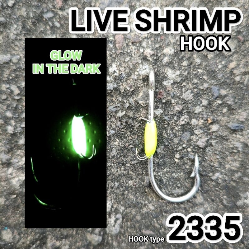 LIVE SHRIMP HOOK / LIVE SHRIMP HOOK เรืองแสงในที่มืด GID
