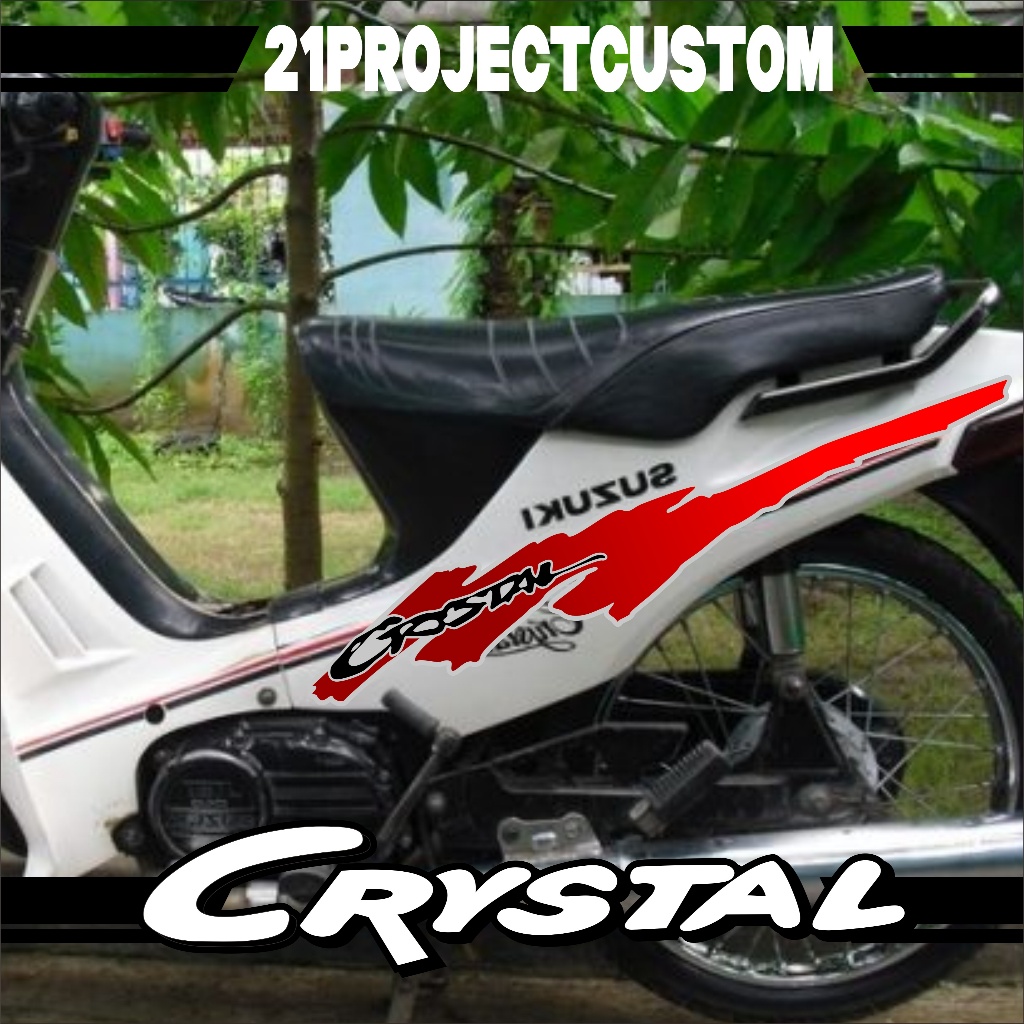 04 SUZUKI CRYSTAL MOTORCYCLE STRIPING STICKER การออกแบบที่กําหนดเองกราฟิกหลากหลาย