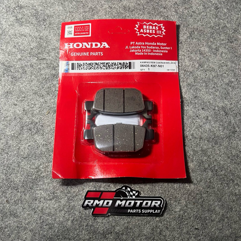 06435-K97-N01 ผ้าเบรคหลัง (Pad Set RR Break) – Pcx Adv 150, Styly Vario 160