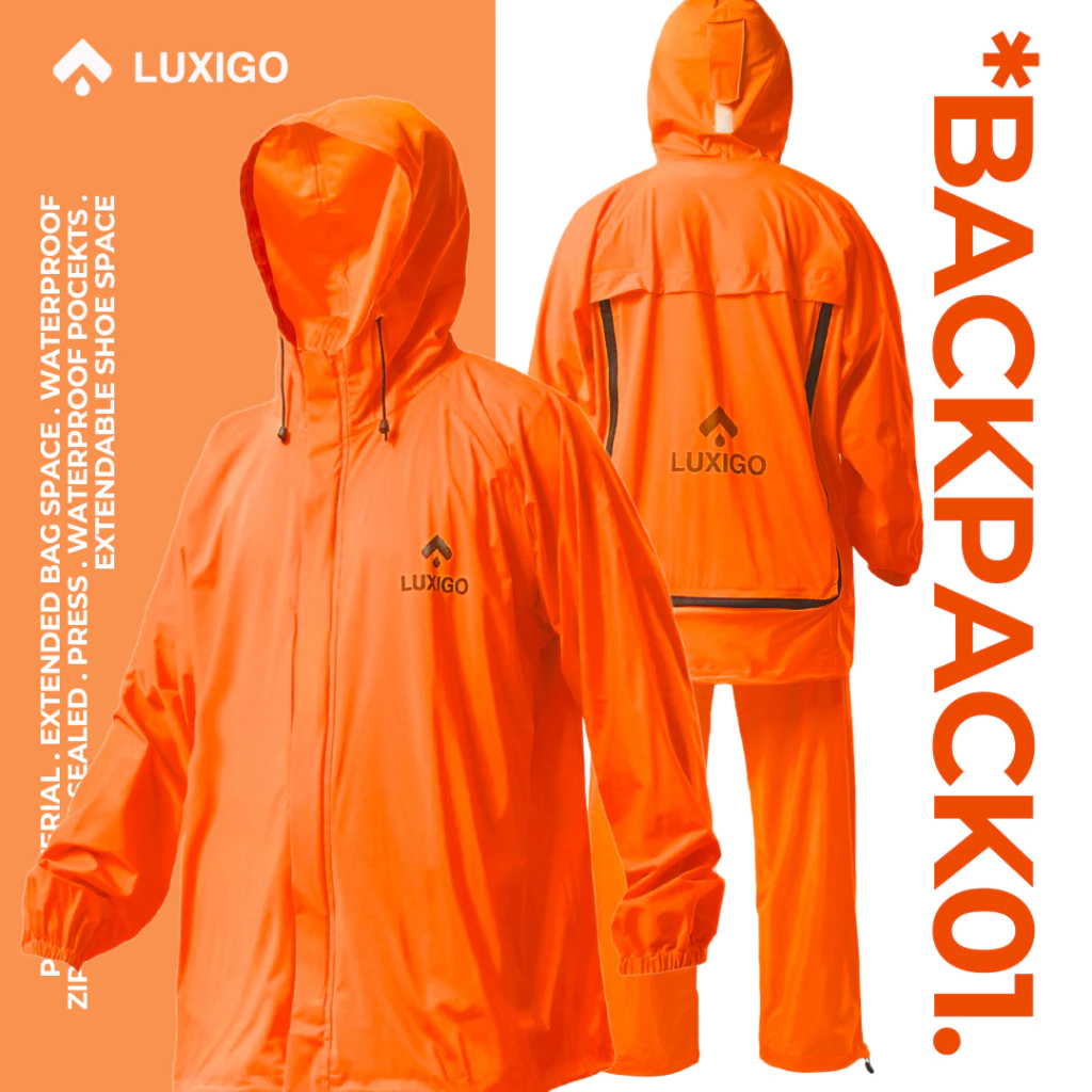 ลักซิโก เสื้อกันฝนมอเตอร์ไซค์ ชุดเสื้อกางเกงวัสดุพีวีซี