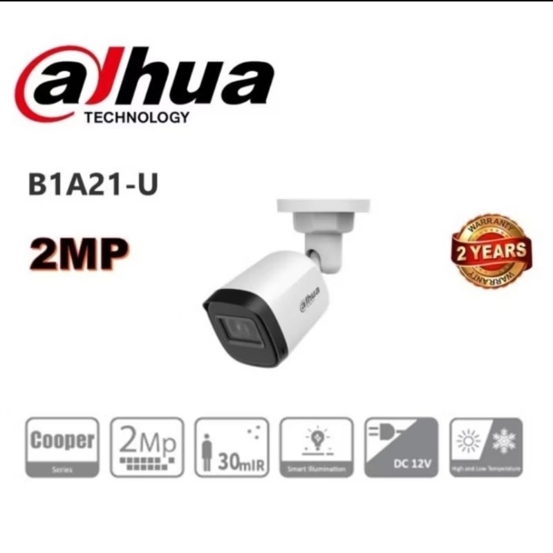 กล้อง Dahua Outdoor 2.0MP Cooper Series HAC-B1A21-U 3.6 มม.