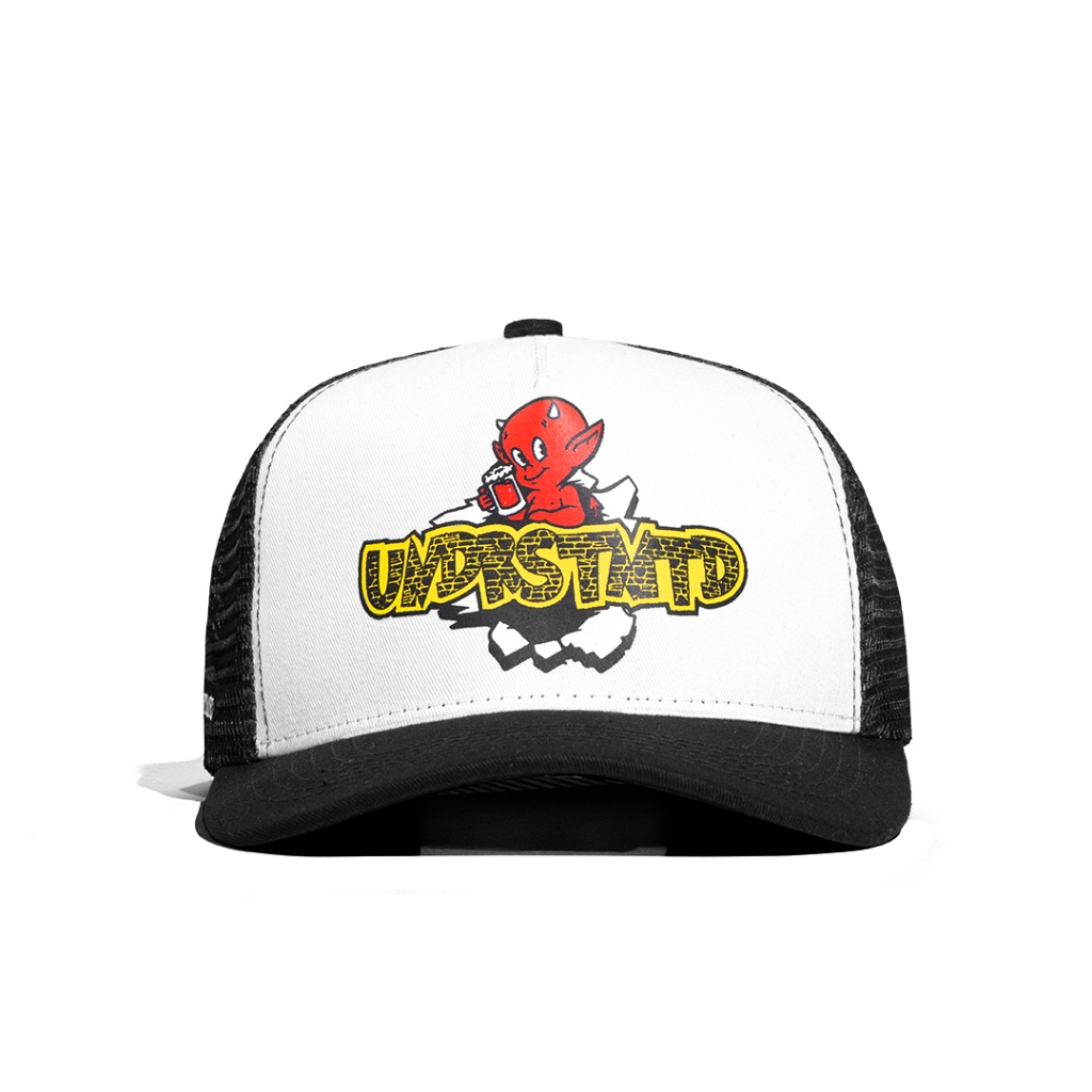 Undercover - หมวก Trucker สีขาวสีดําชั่วร้าย หมวก Snapback Trucker