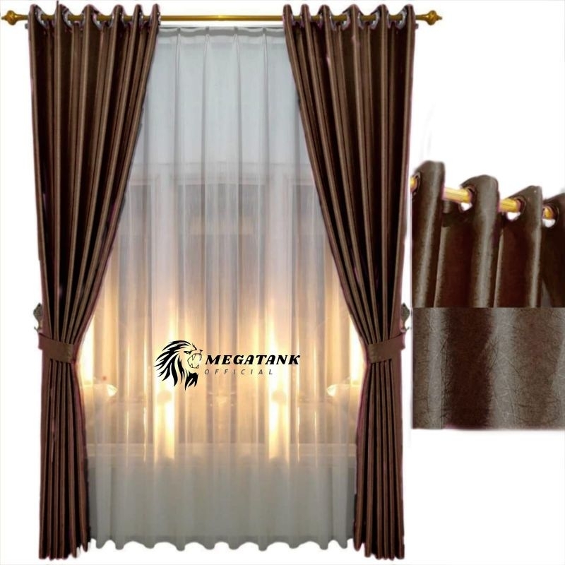 LUXURIOUS GLOSSY COLOR BLACKOUT CURTAINS WINDOW CURTAINS/MINIMALIST CURTAINS