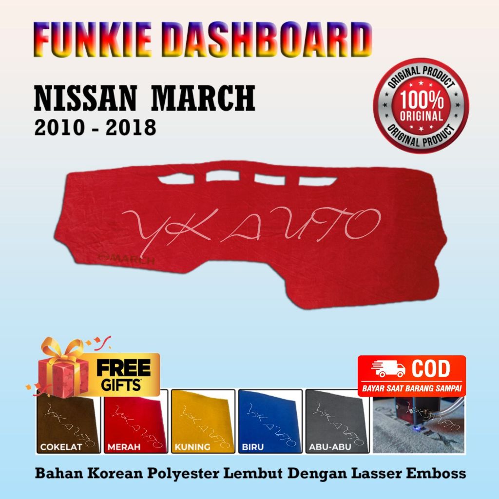 Funkie Dashboard Nissan March Gen4 Cover Dashboard March Gen4 Dashboard YK AUTO