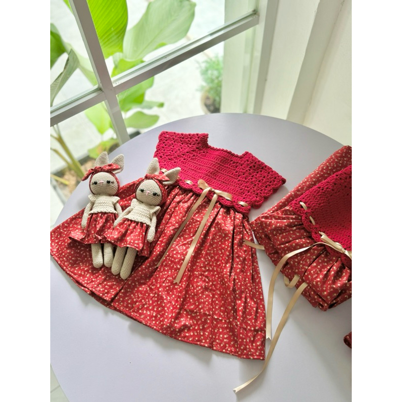 LELLIA DRESS สีแดง**