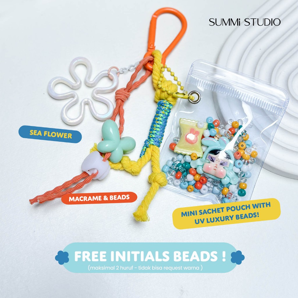 Sumi Studio - Premium Bag Charm Sachet Macrame Character - Bunny Candy